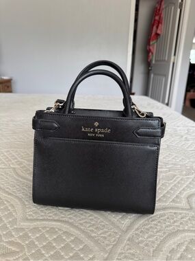 kate spade Black Leather Top-Handle Satchel